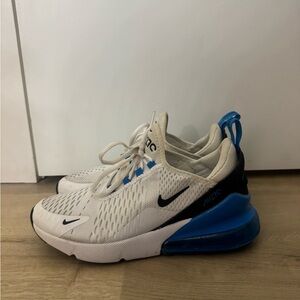 Nike Kids Air Max 270 White and Blue Shoes